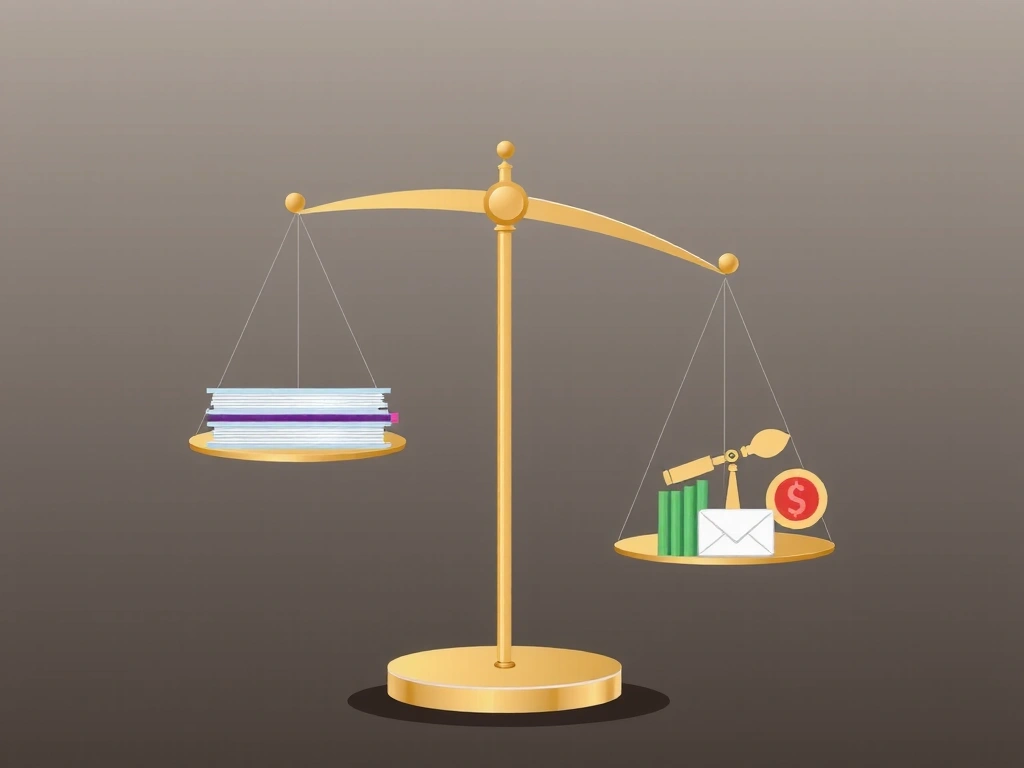 Una bilancia della giustizia stilizzata con elementi digitali, rappresentando la legge applicabile e la risoluzione delle controversie.